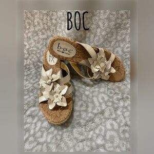 NWOB BOC Wedge Floral Sandals 8